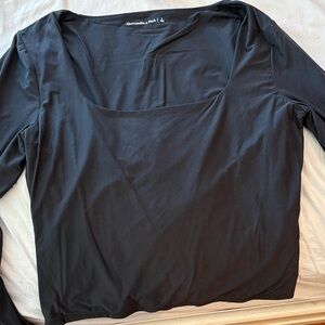 Abercrombie & Fitch Elegant Black Long Sleeve Top